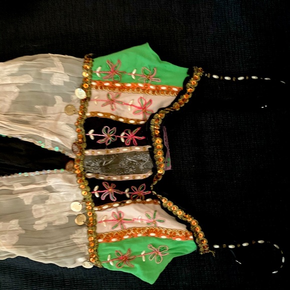 Bohemian vintage beaded, sequined camisole, size S - Picture 7 of 8